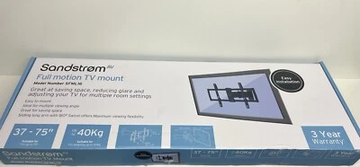 TV mounting bracket Sandstrom full motion SFML16 tv 37-75” black - Image 1 of 4