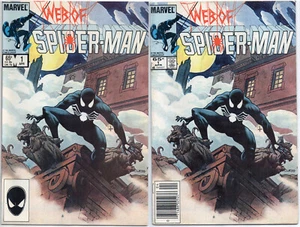 WEB OF SPIDER-MAN #1 schwarzes Kostüm Reg & Kiosk VARIANTE 1984 - Bild 1 von 3