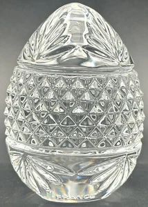 Pisapapeles pesado vintage Ceramarte en forma de huevo cristal cortado Francia Hobnail - Imagen 1 de 9