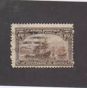 CANADA (MK7449) # 103 F-USED 20cts 1908 CARTIER'S ARRIVAL /BROWN CV $120 - Bild 1 von 1
