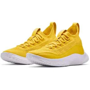 Under Armour Curry TB 8 Flow Smooth Butter Yellow White 3024472 701 Men's Shoe 9 - Picture 1 of 12