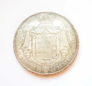 ALLEMAGNE - SAXE 2 thalers 1847 F - Picture 1 of 2