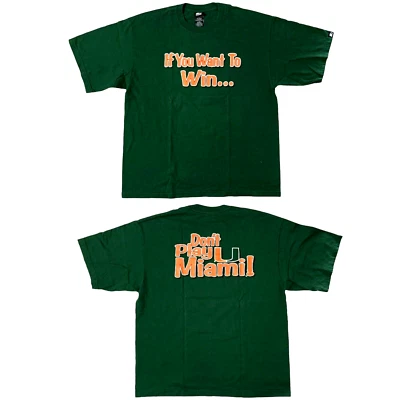 Vintage Starter Team UM University Miami Hurricanes TShirt Mens XL - Image 1 of 4