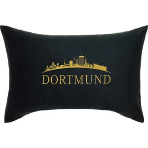 Skyline Dortmund Kissen 40x60cm, Stadt, Deutschland, Geschenk, Souvenir, schwarz - Bild 1 von 7