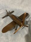 Vintage WWII fighter plane solid Brass Bronze Prop Airplane War Aviation