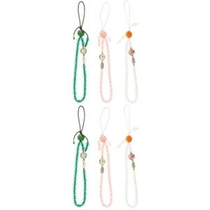  2 Pack Mobile Phone Straps Beads Decoration Acessory Daisy Lanyards - Zdjęcie 1 z 12