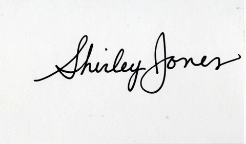 SHIRLEY JONES - Signed White Card - MUSIC/FILM - THE PARTRIDGE FAMILY Cover