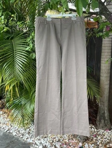 Diane Von Furstenberg Catesby Wide Leg Khaki Pants Size 10 - Picture 1 of 12