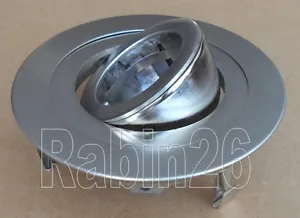 4" CAN 12V MR16 RECESSED LIGHT ADJUSTABLE RING GIMBAL TRIM SATIN NICKEL SILVER - Picture 1 of 3