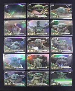 2023 TOPPS CROMATO STAR WARS GU INSERTO PARZIALE 15 CARTE JOURNEY OF GROGU - Foto 1 di 1
