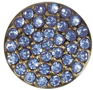Ginger Snaps Jewelry SALE! “Brass Ritzy Light Sapphire” Snap #07-40 - Picture 1 of 1
