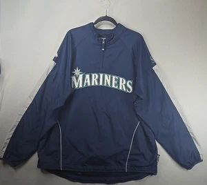 Vintage Majestic Seattle Mariners Jacke Herren Gr. XL blau Windbreaker gebraucht, in einwandfreiem Zustand - Bild 1 von 11
