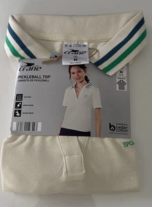 Polo Pickleball Top donna media bianca gru piqué - Foto 1 di 2