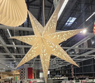 Ikea STRALA Star Pendant Hanging Lamp Shade Lace White 28 Christmas  - Image 1 of 4