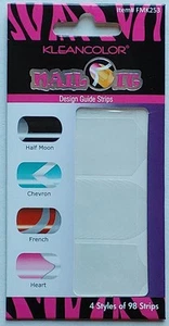 Kleancolor Nail It Design Guide Strips Half Moon, Chevron, French, Heart 98pc - Picture 1 of 2