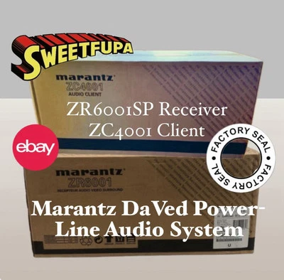Marantz DaVed Power-Line Audio System ZR6001 U1B AV Receiver & ZC4001 Client New - Image 1 of 4