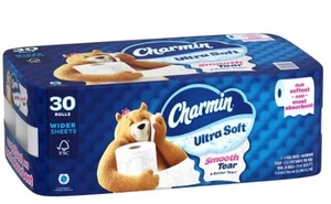 Pañuelo de baño ultra suave Charmin, 2 capas, 30 rollos, 213 hojas por rollo - Imagen 1 de 1