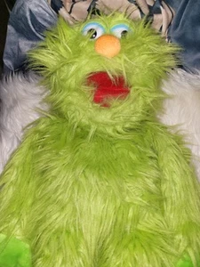 Silly Puppets Fuzzy Green Monster Bauchredner Stofftier Plüsch groß 30 Zoll - Bild 1 von 6