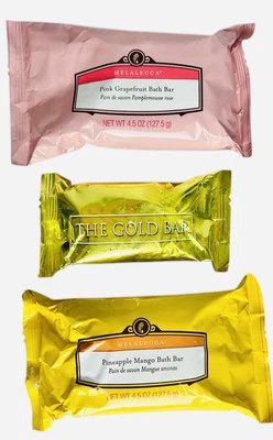 Melaleuca 2 barras de banho + 1 sabonete em barra de banho dourado lote de 3 -NOVO - Imagem 1 de 4