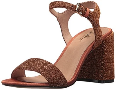 Сандалии-лодочки Shellys London Gale Burnt оранжевые ретро на высоком блочном каблуке с открытым носком - Изображение 1 из 4