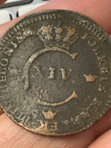 Splendid Copper Coin, Sweden 1827, 1/2 Skilling - Picture 1 of 2