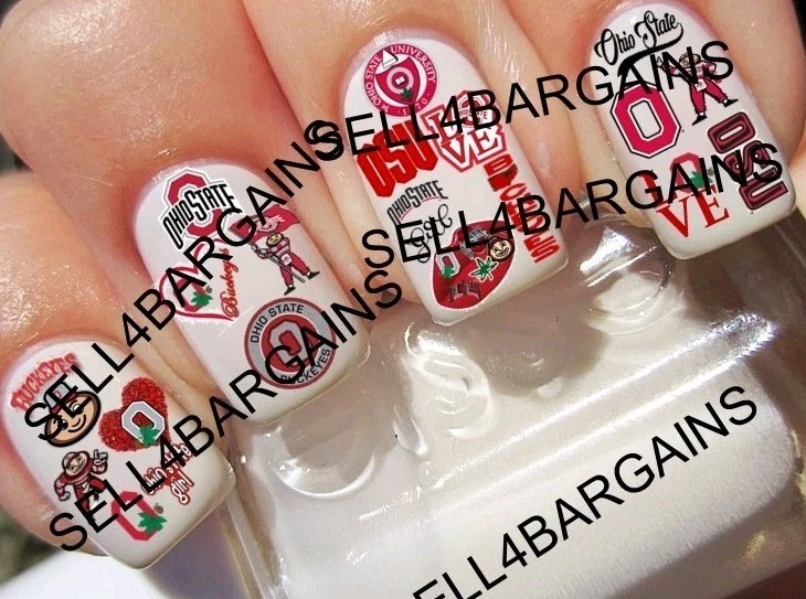2025 Ohio State Buckeyes Promo 21 Different Designs》Salon Quality Nail Decals - Image 1 of 1