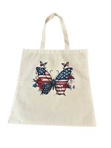 NEW canvas tote shoulder bag custom graphic handmade 14.5 W 15.5 H 11 SH inches - Picture 1 of 2