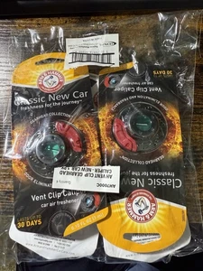 Arm & Hammer New Car Vent Clip Air Freshener Vent Clip Caliper (Pack Of 4) - Picture 1 of 3