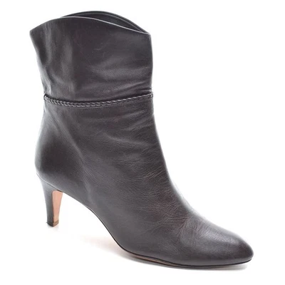 Damas Marc Jacobs Trenzado Borde Botines 9 M Marrón Cuero Tacón Botines Zapatos Foto 1 de 4