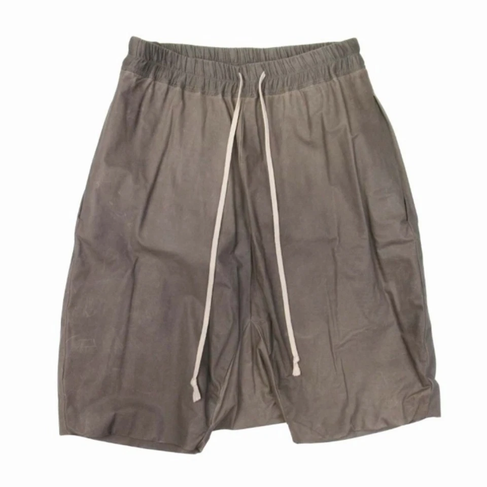 Pantalones Cortos 12ss Rick Owens NASKA Cuero Saruel Genuinos IT40 Gris △A80 Usados 23 Foto 1 de 4