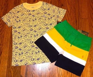 POLO RALPH LAUREN AUTHENTIC TODDLERS BOYS ORIGINAL NEW 2Pc SHORTS SET Sz 6, NWT - Picture 1 of 4