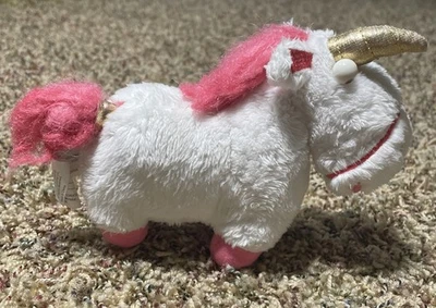 "Despicable Me Fluffy the Unicorn 6"" Peluche Minion Hecho Thinkway Juguetes Blanco Rosa" Foto 1 de 4