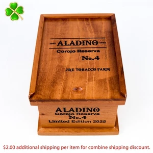 Aladino No. 4 Corojo Reserva leere Holz Zigarrenkiste 6,25" x 4,5" x 3,5" - Bild 1 von 12