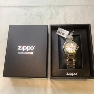 Zippo Ladies Modern Stainless Steel Wristwatch Red Details 30mm 45024-RG - Picture 1 of 4