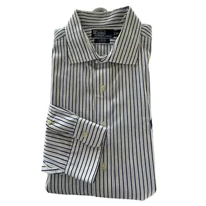 Camisa Polo Ralph Lauren Stanton Para Hombre XXL Azul Blanco Rayas LS Abotonada - Imagen 1 de 10