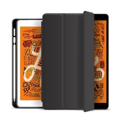 For iPad 5th 6th 7th 8th 9th Generation Case W/Pencil Holder Sleep/Wake Cover US - Image 1 of 4