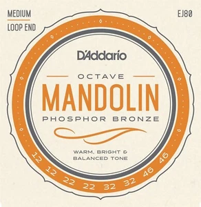 D'Addario Octave Mandolin Strings Phosphor Bronze Medium Loop End - Picture 1 of 6