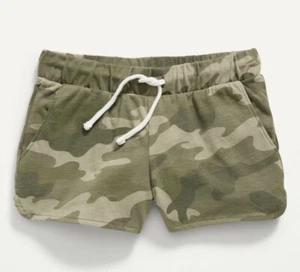 Old Navy Kids Jersey Shorts ~ Dolphin-Hem ~ Size XS (5).. Green Camo  NWT - Picture 1 of 2