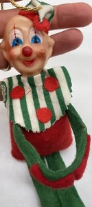 Christmas pixie Clown Elf knee hugger clown elf red/green japan original 8” - Picture 1 of 6