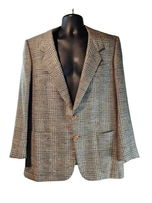 Blazer Para Hombre De Colección Gucci Tweed 2 Botones Satinado Monograma Forrado Talla EUR 52/7 US 42R Foto 1 de 4