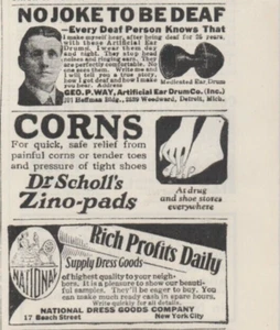 1927 Quack Medicine Artificial Ear Drum Co. Print Ad 1920s Deaf Restore Hearing - Picture 1 of 2