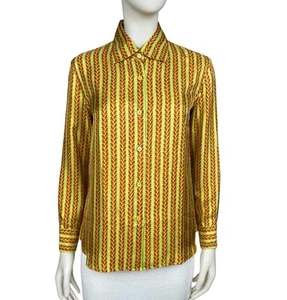 PRADA Size 38 Fall 2003 Silk Shirt Holiday & Brown London Re-edition Runway - Bild 1 von 16