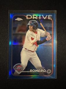 2024 Topps Pro Debut Chrome #PDC-44 Mikey Romero Blue Refractor /150 Red Sox A4 - Picture 1 of 2