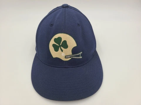 Notre Dame Fighting Irish Under Armour Helmet Flex Fitted S-M Hat Cap NCAA Blue Cover