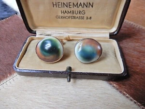 333 Gold Manschettenknöpfe mit '' Operculum '' ( Shiva Augen ) - Bild 1 von 8