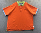 Orvis Mens Polo Shirt Size Xxl Collared Short Sleeve Orange W Contrasting Trim