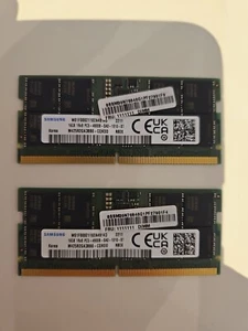 Samsung 2x16GB 32GB KIT 1Rx8 PC5-4800 DDR5 SODIMM - Picture 1 of 3