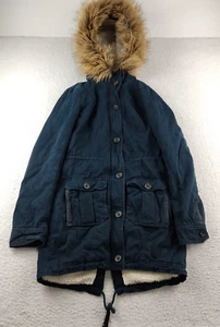 Abercrombie & Fitch Jacket Women's XS Sherpa Lined Faux Fur Hood - Picture 1 of 8