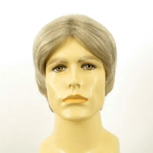 Short Wig For Men Natural Hair White And Grey Ref MARTIN 51 - Picture 1 of 8
