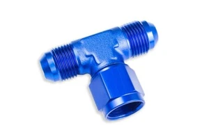 Adapter connector fitting Tee male/female/male AN4/AN4/AN4 Blue - Picture 1 of 8